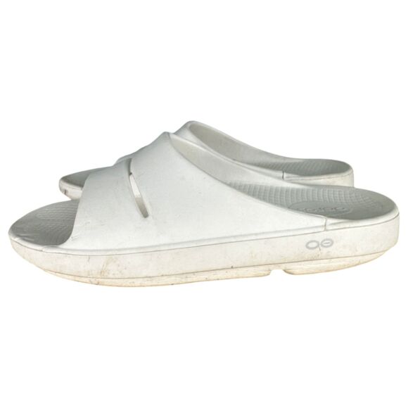 Oofos Ooahh Slide Nomad White Women's Size 12 - Picture 4 of 7